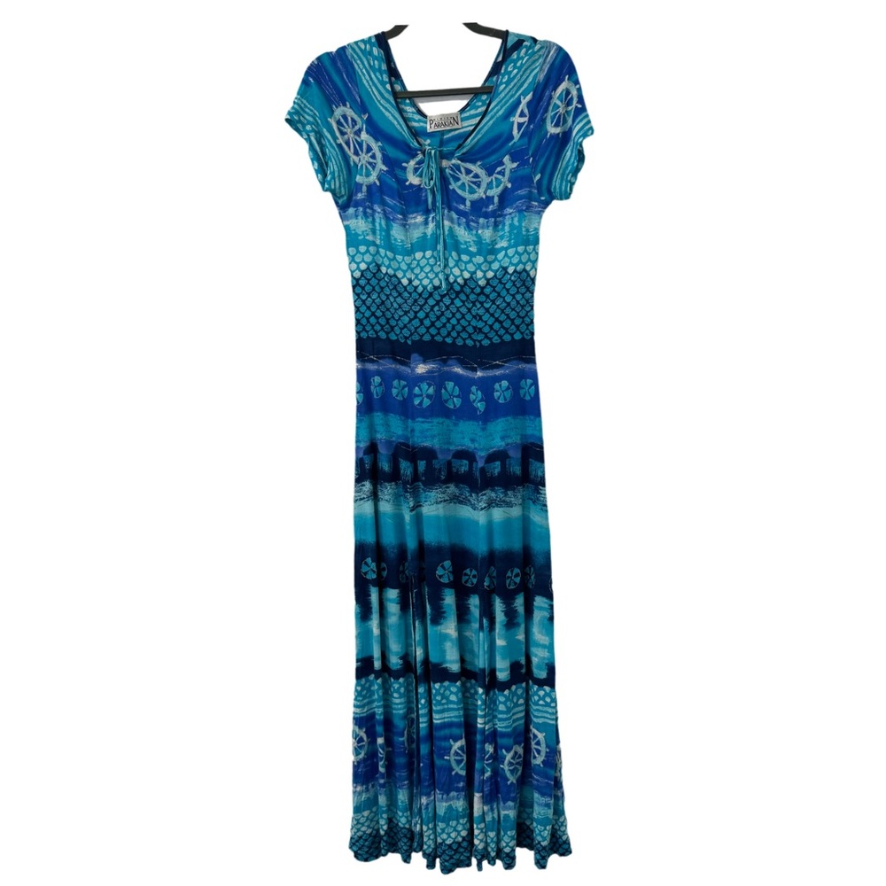 VTG Didier Parakian French Designer 90s‎ Nautical Small Art to Wear Summer Dress
